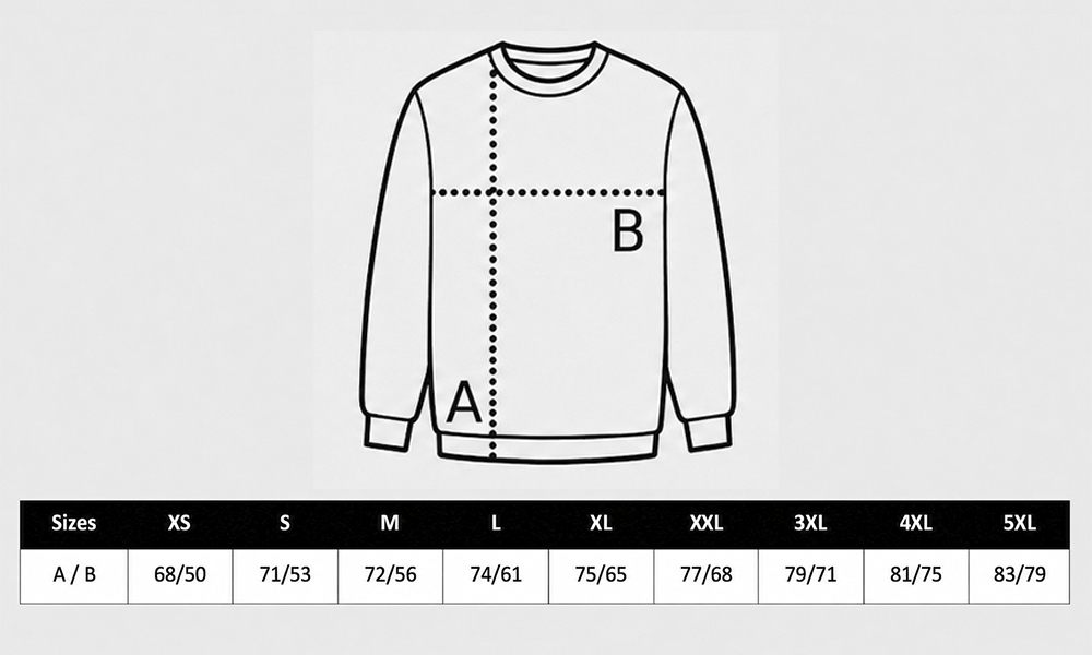 Moar Hoodie Size Guide