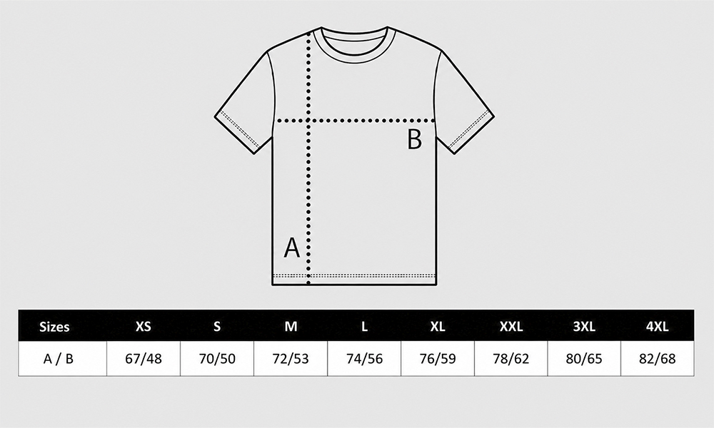 Moar t-shirt Size Guide